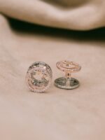 Smiley dual tone stud Earrings