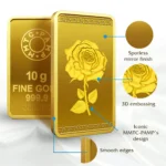 ROSE 24K (999.9) 10 GM GOLD BAR
