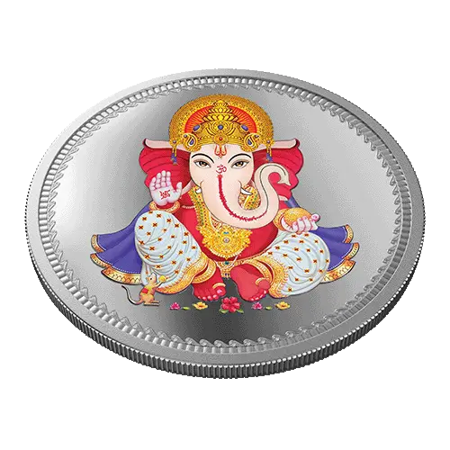 LORD GANESHA (999.9) PURITY 50 GM SILVER COIN